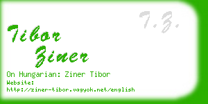 tibor ziner business card